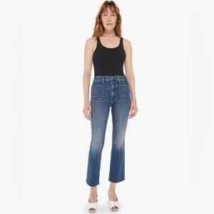 Mother The Hustler Patch Pocket Ankle Fray Out for The Evening Jeans size 26